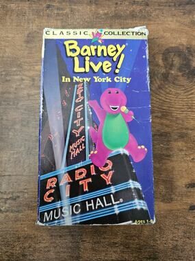 vintage 1994 VHS tape titled Barney Live! In New York City Classic Collection